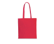 Kleurige katoenen tassen met lange hengsels 105 g/m² Eco Color L kleur rood