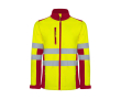 Softshell werkjas met hoge zichtbaarheid 320 g/m² Roly Antares kleur rood