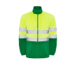 Fleece werkjas met hoge zichtbaarheid 300 g/m² Roly Altair kleur groen
