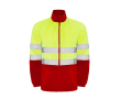 Fleece werkjas met hoge zichtbaarheid 300 g/m² Roly Altair kleur rood
