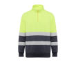 Sweater met hoge zichtbaarheid van fleece 280 g/m² Roly Spica kleur taupe grijs