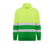 Sweater met hoge zichtbaarheid van fleece 280 g/m² Roly Spica kleur groen
