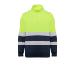 Sweater met hoge zichtbaarheid van fleece 280 g/m² Roly Spica kleur marineblauw