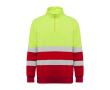 Sweater met hoge zichtbaarheid van fleece 280 g/m² Roly Spica kleur rood