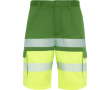 Tweekleurige unisex veiligheidsbermuda 210 g/m² Roly Lada kleur neon geel
