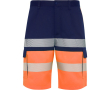 Tweekleurige unisex veiligheidsbermuda 210 g/m² Roly Lada kleur neon oranje