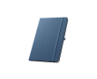 Notitieboek van 100% RPET met afgeronde hoeken en A5-pagina's kleur blauw