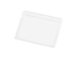 Badgehouder van plastic met gaatjes voor karabijnhaak 11x9 cm kleur doorzichtig