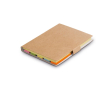 Notitieboekje met sticky notes voor reclame kleur bruin