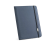 Documentenmap met logo en elastieksluiting kleur blauw