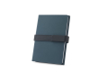 Notitieblok in gerecycled PU, A5 gelinieerde en blanco pagina’s kleur blauw