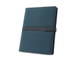 Portfolio met notitieblok en magneetsluiting, A4 gelinieerde pagina’s kleur blauw