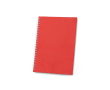 A5-notitieboek van gerecycled papier met flexibele kaft, gelinieerde pagina’s kleur rood