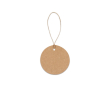 Rond label van gerecycled papier met natuurlijk koord 700 g/m² kleur naturel