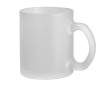 Glazen mok met mat effect en ijslook, 340ml kleur wit