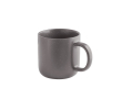 Keramische koffiekop met matte afwerking en rustieke uitstraling 90 ml kleur donkergrijs