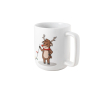 Keramische mok met kerstmotief, inhoud tot 330 ml kleur wit