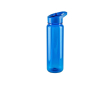Sportfles van RPET met glanzende doorschijnende afwerking 750 ml kleur blauw
