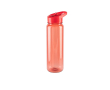 Sportfles van RPET met glanzende doorschijnende afwerking 750 ml kleur rood