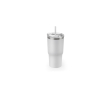 Beker van gerecycled staal met dubbele wand en matte afwerking 600 ml kleur wit