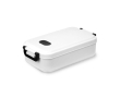 Lunchbox van plastic, vaatwasserbestendig met stevige sluiting 900 ml kleur wit