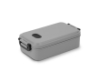 Lunchbox van plastic, vaatwasserbestendig met stevige sluiting 900 ml kleur grijs
