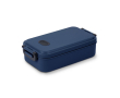 Lunchbox van plastic, vaatwasserbestendig met stevige sluiting 900 ml kleur marineblauw