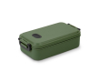 Lunchbox van plastic, vaatwasserbestendig met stevige sluiting 900 ml kleur miliair groen