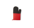Keukenhandschoen van 100% katoen met antislip siliconen kleur rood