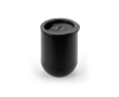Dubbelwandige plastic reismok met schuifopening 420ml kleur zwart