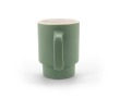 Keramische mok met matte afwerking en kraft geschenkdoos 330ml kleur miliair groen