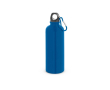 Enkelwandige roestvrijstalen fles met karabijnhaak 550 ml kleur blauw