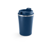 Reisbeker van roestvrij staal met keramische binnenkant 470ml kleur marineblauw