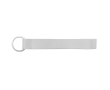 Korte polyester lanyard voor sublimatie met ring 2 x 1,5 cm kleur wit