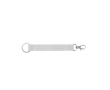 Korte polyester lanyard voor sublimatie met ring en karabijnhaak kleur wit
