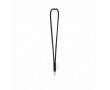 Effen polyamide buislanyard voor sublimatie, gemaakt in Europa kleur zwart