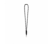 Tubulaire lanyard van polyamide met karabijnhaak en te sublimeren label kleur zwart / grijs