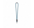 Tubulaire lanyard van polyamide met karabijnhaak en te sublimeren label kleur bondi blauw