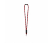 Tubulaire lanyard van polyamide met karabijnhaak en te sublimeren label kleur donkerrood