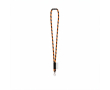 Tubulaire lanyard van polyamide met karabijnhaak en te sublimeren label kleur oranje