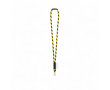 Tubulaire lanyard van polyamide met karabijnhaak en te sublimeren label kleur lichtgeel