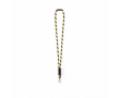 Tubulaire lanyard van polyamide met karabijnhaak en te sublimeren label kleur donkergeel