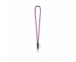 Tubulaire lanyard van polyamide met karabijnhaak en te sublimeren label kleur neon roze
