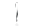 Tubulaire lanyard, gemaakt in Europa, met standaard karabijnhaak kleur zwart / grijs