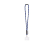 Tubulaire lanyard, gemaakt in Europa, met standaard karabijnhaak kleur koningsblauw