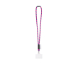 Tubulaire lanyard, gemaakt in Europa, met standaard karabijnhaak kleur neon roze