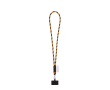 Tubulaire lanyard met musketonhaak en telefoonhouder 6,5 x 4,1 cm kleur oranje