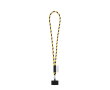 Tubulaire lanyard met musketonhaak en telefoonhouder 6,5 x 4,1 cm kleur donkergeel
