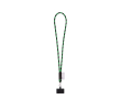 Tubulaire lanyard met musketonhaak en telefoonhouder 6,5 x 4,1 cm kleur olijfgroen