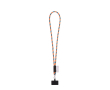 Tubulaire lanyard met musketonhaak en telefoonhouder 6,5 x 4,1 cm kleur neon oranje